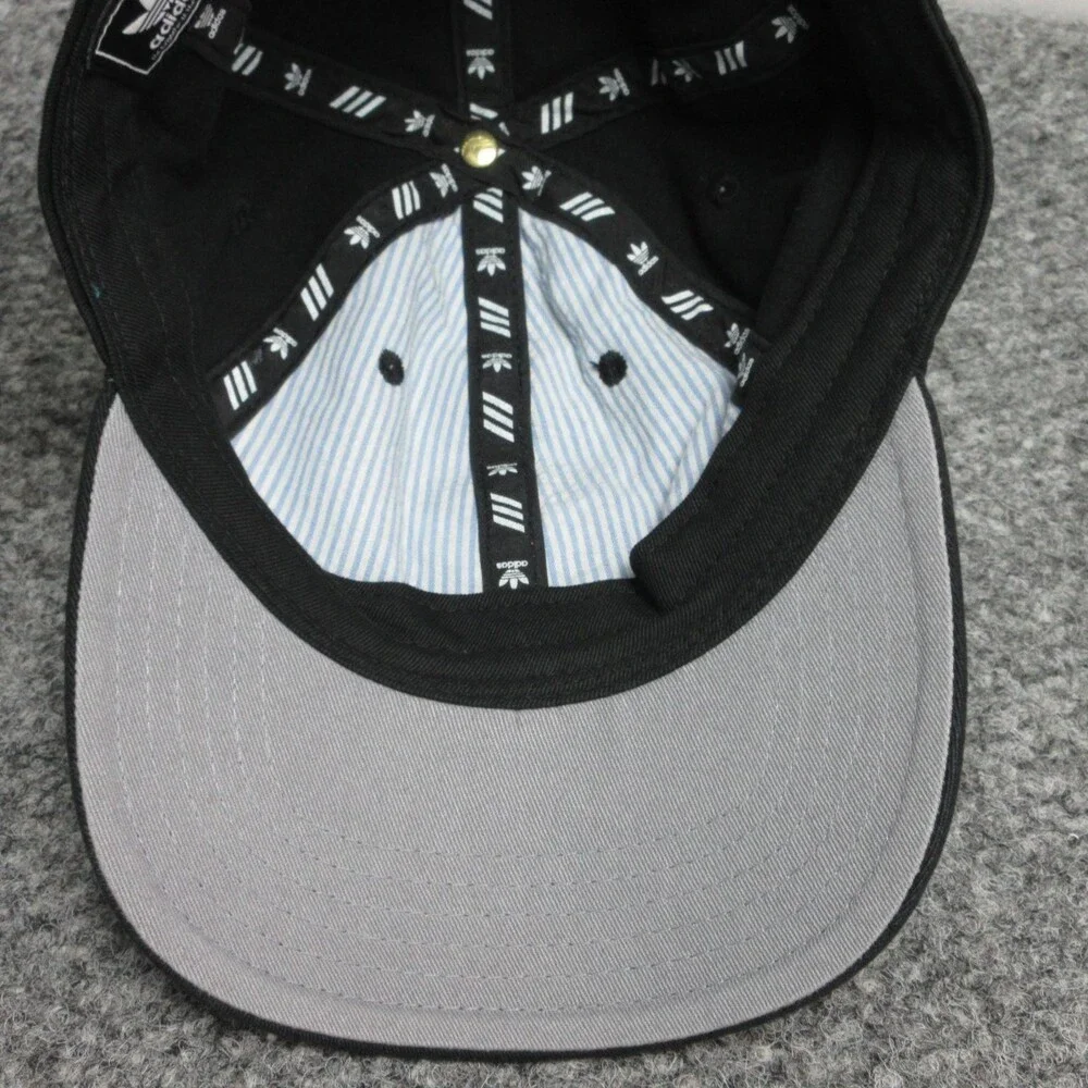 Adidas Originals Hat Cap Strap Back Black Trefoil Dad Cap One Size Mens Cotton